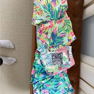 Lilly Pulitzer Pink and Green Tropical Shorts